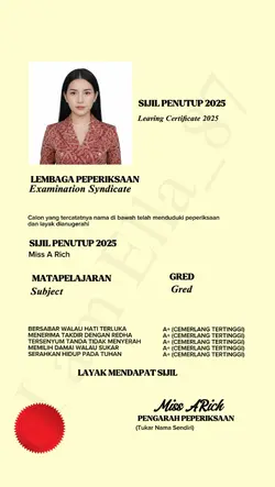 Sijil l CERTIFICATE