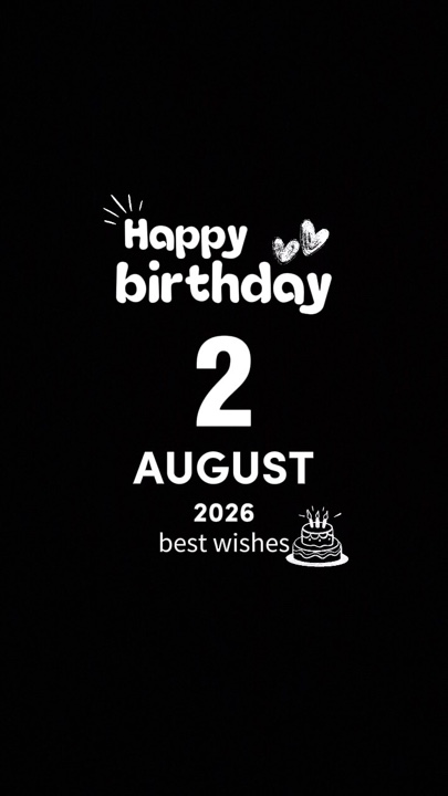 Hbd 2 august 2026