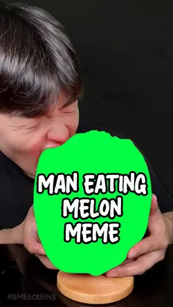 MAN EATING MELON