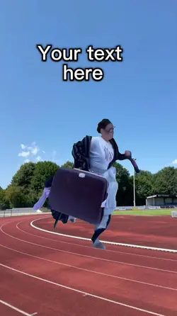 run with suitcase