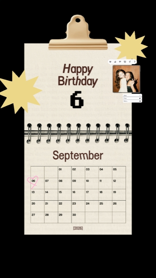 Birthday 6 September