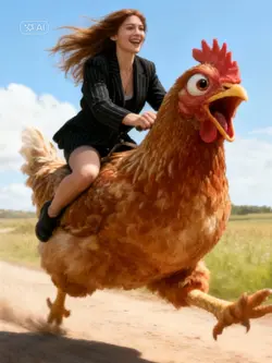 RIDING A CHICKEN