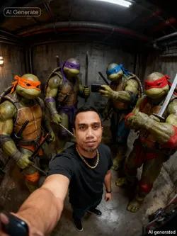 Ninja Turtle selfie 