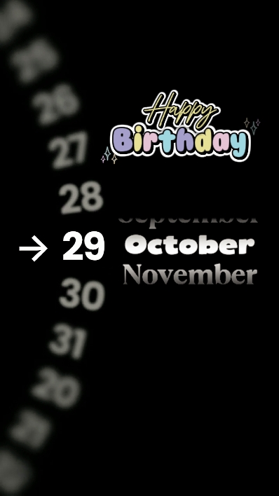 Anniversaire 29 octobre 