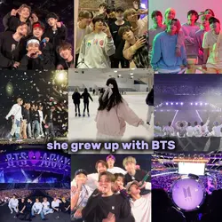 she grew up with BTS
