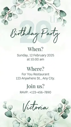 Invitation birthday 