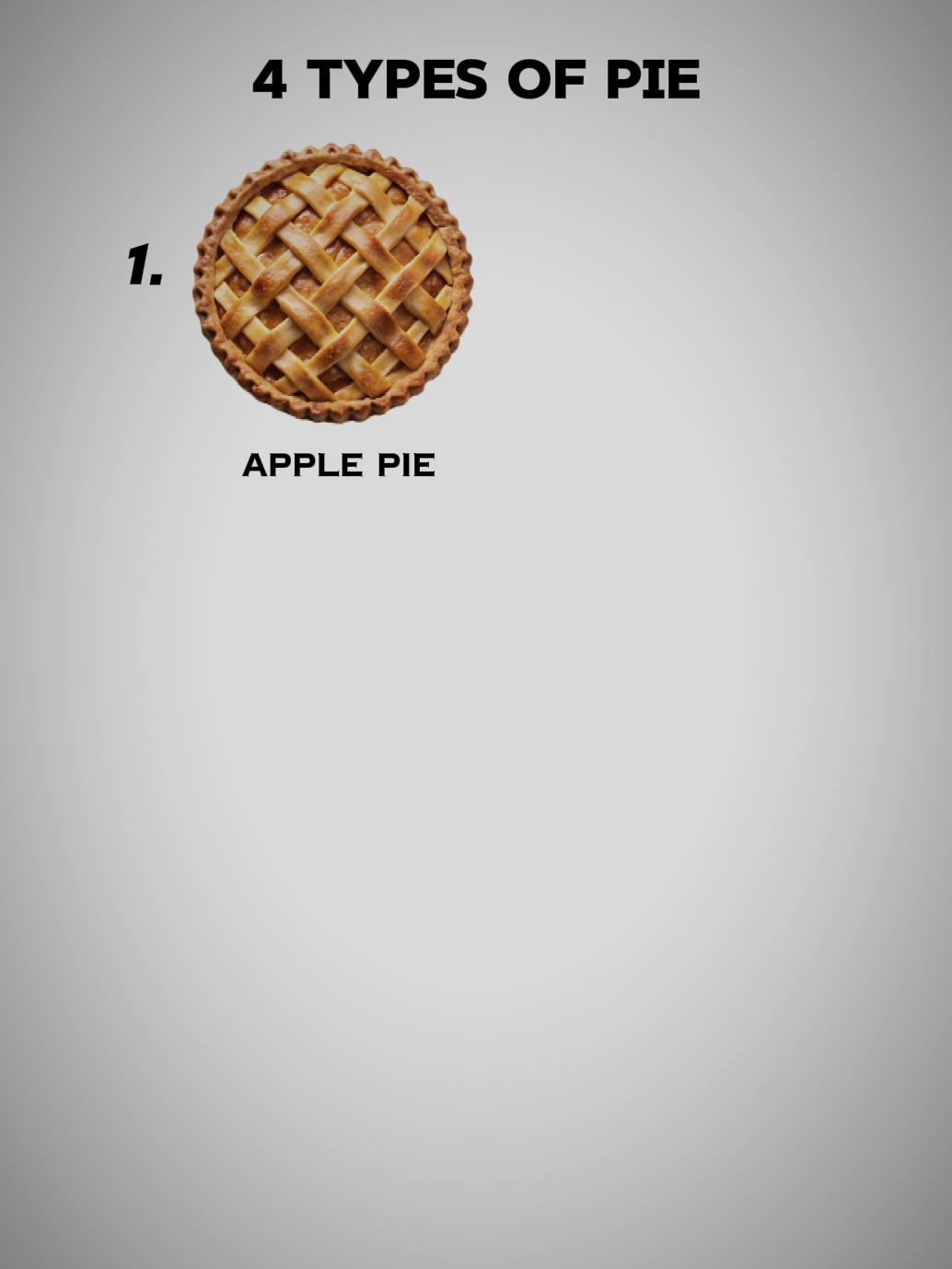 4 types de tarte