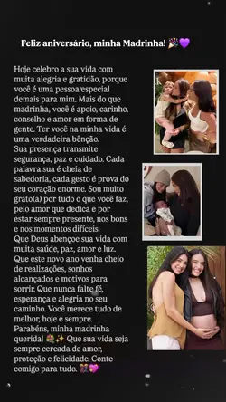 Parabéns madrinha 