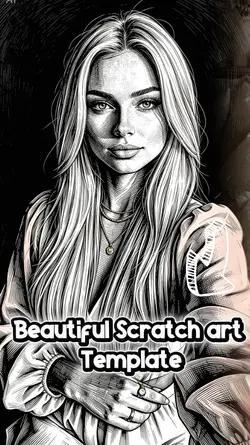 Scratch Art Portrait