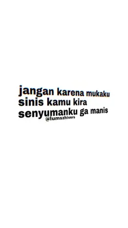 jangan karna mukaku