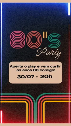 Convite Anos 80 