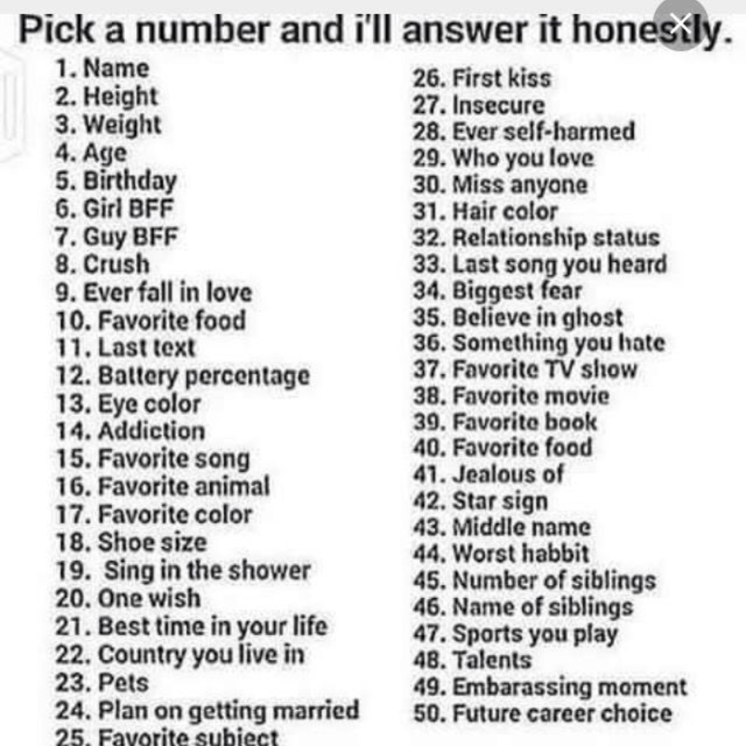 Pick a number 
