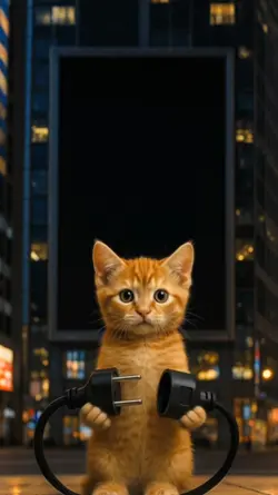cat on billboard