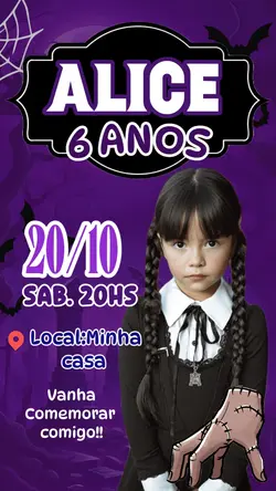 convite wandinha