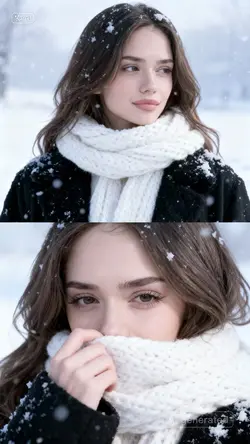 Winter photo collage