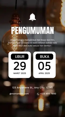 pengumuman libur