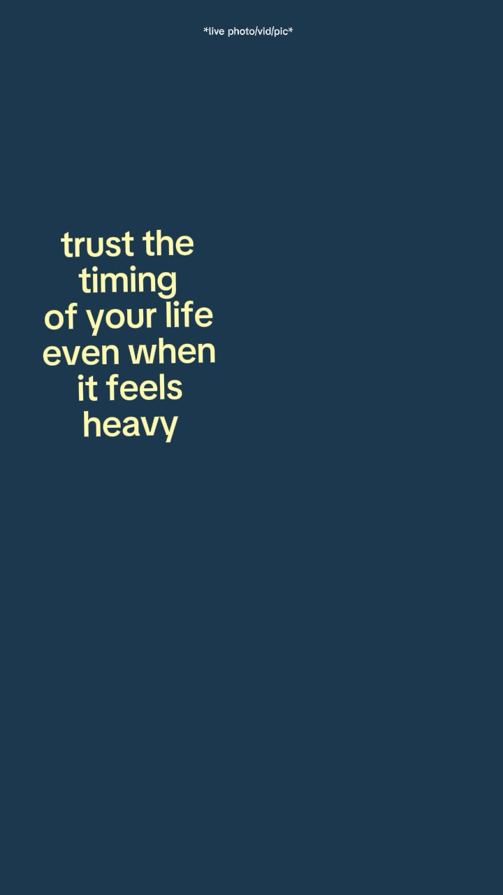 Trust the timing
