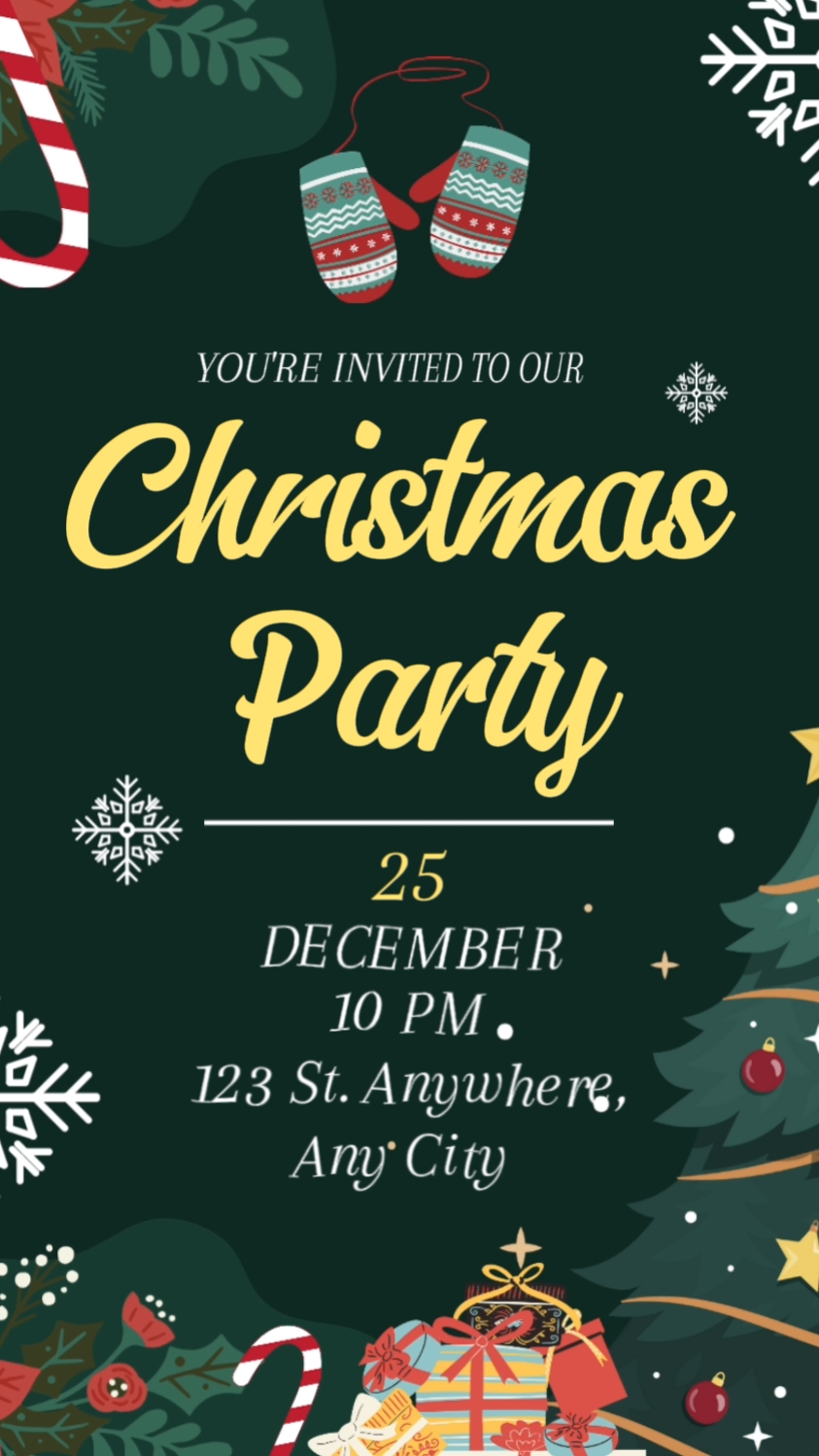 C2B Christmas Green Dynamic Poster