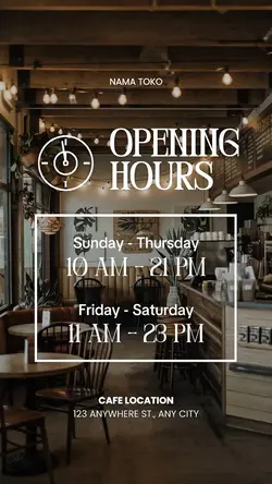 opening hours 