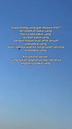 segalanya pakai uang