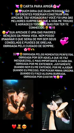 Carta para Amiga
