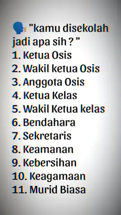 di sekolah jadi apa?