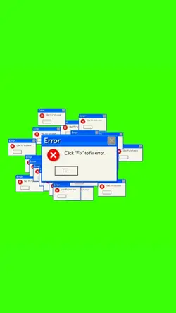 click to fix error