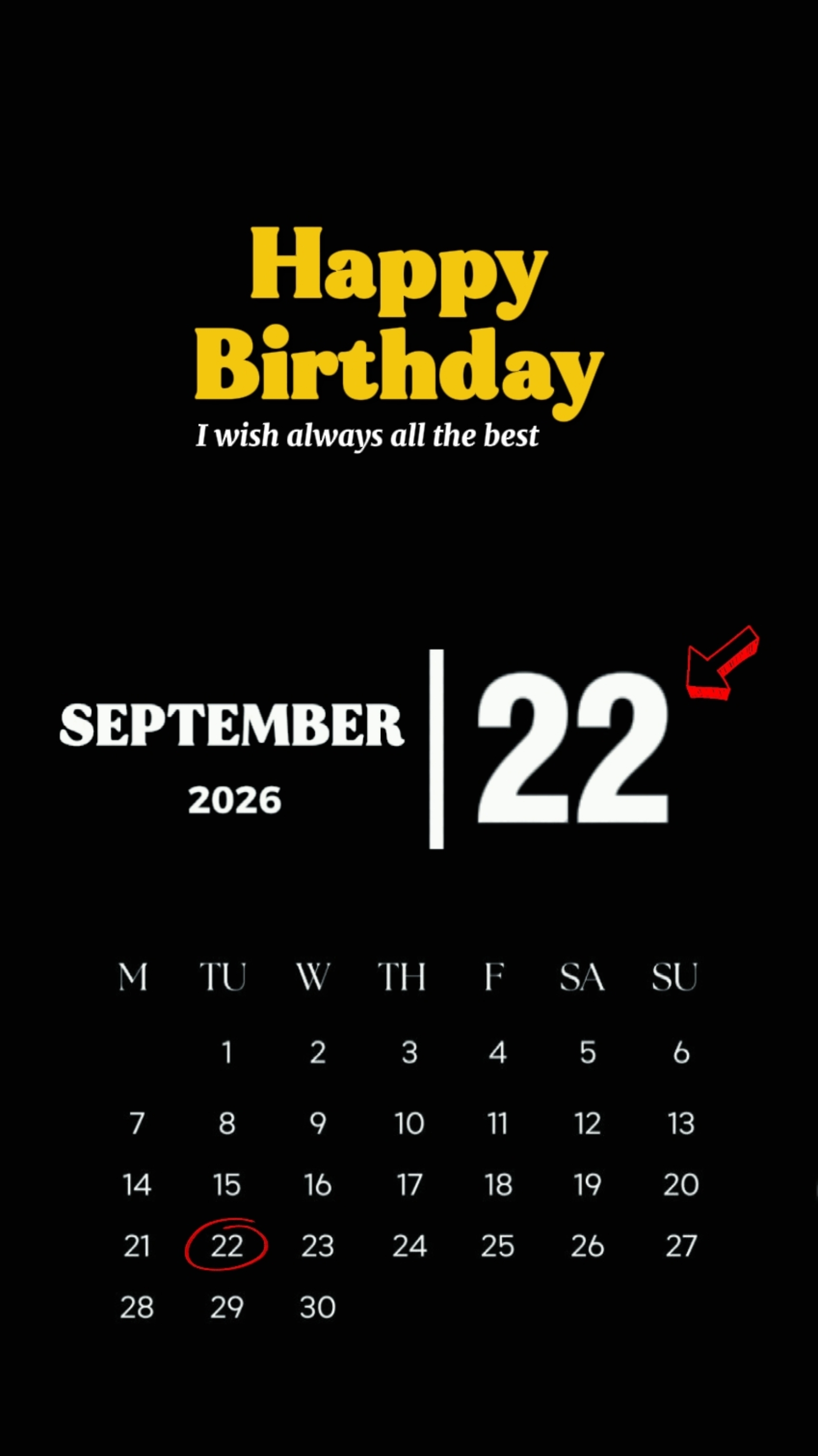 HBD 22 SEPTEMBER 