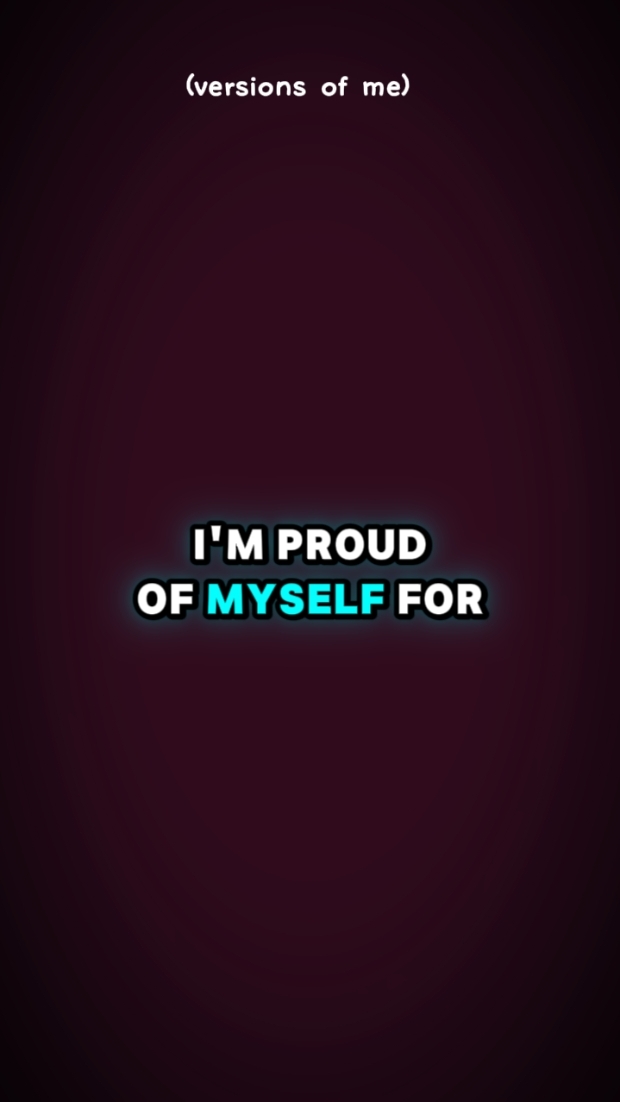 Proud of myself