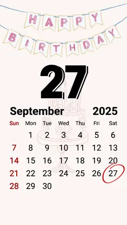 birthday 27sept 2025