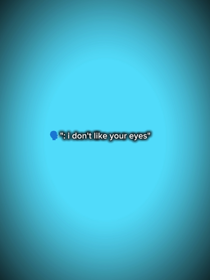 JE N'AIME PAS TON OEIL