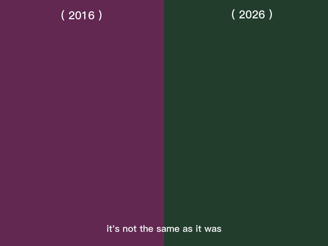 not the same...