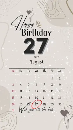 HBD 27 AUGUST 2025