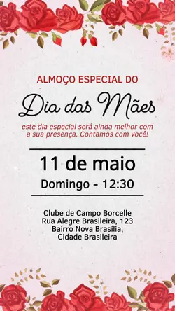 Convite Dia das Mães