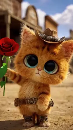 A rose from a kitten