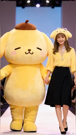 プリンちゃんとランウェイAI変身