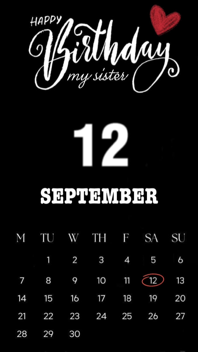 BDAY SISTER 12 SEP
