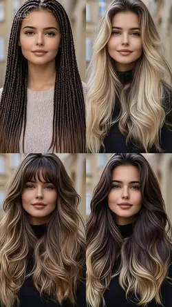 4 different hairstyl