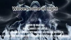 Wolves at night