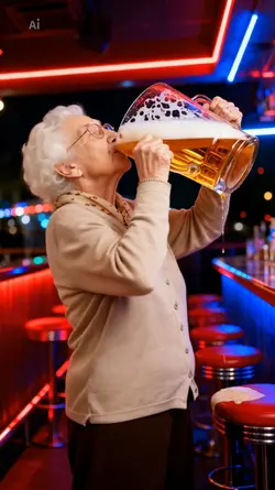 DRINKING GIANT BEER