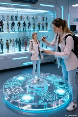 futuristic 3d figure