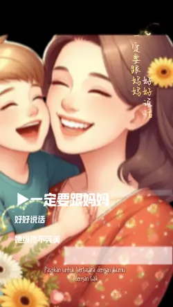一定要跟妈妈好好说话
