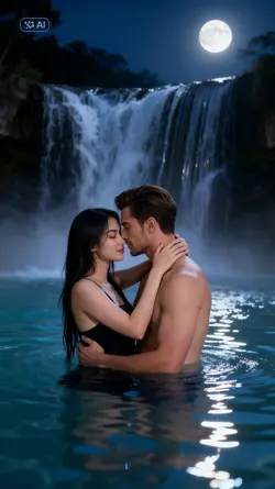 ai couple waterfall