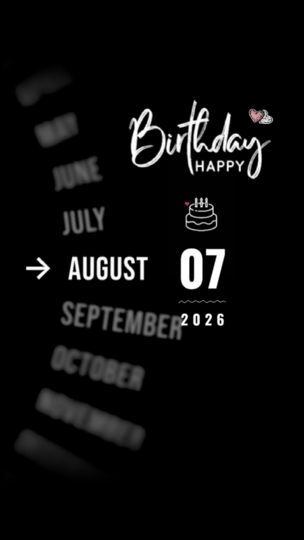 HBD 07 AUGUST 2026