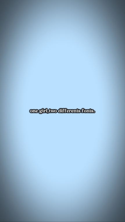 one girl 2 fonts