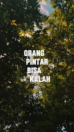 Orang pinter kalah s