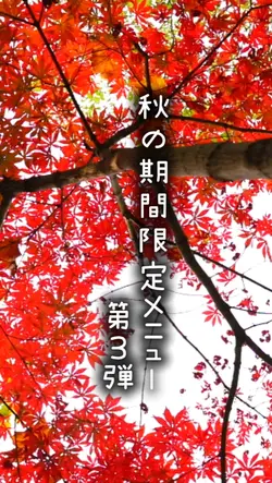 秋の期間限定メニュー