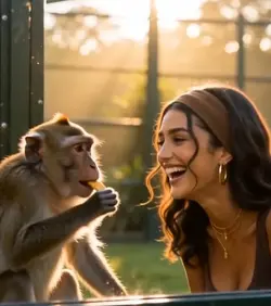 Cute monkey girl