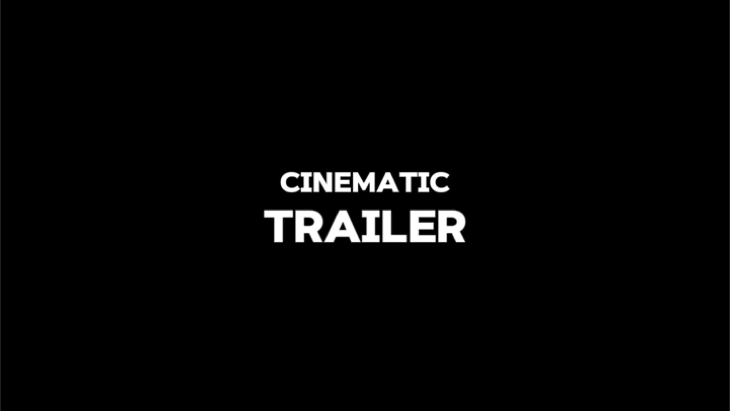 Cinematic video edit