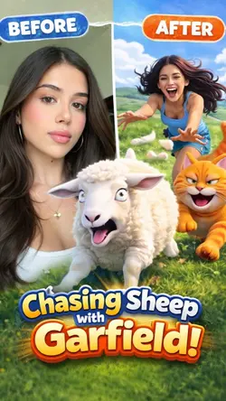 Chasing sheep